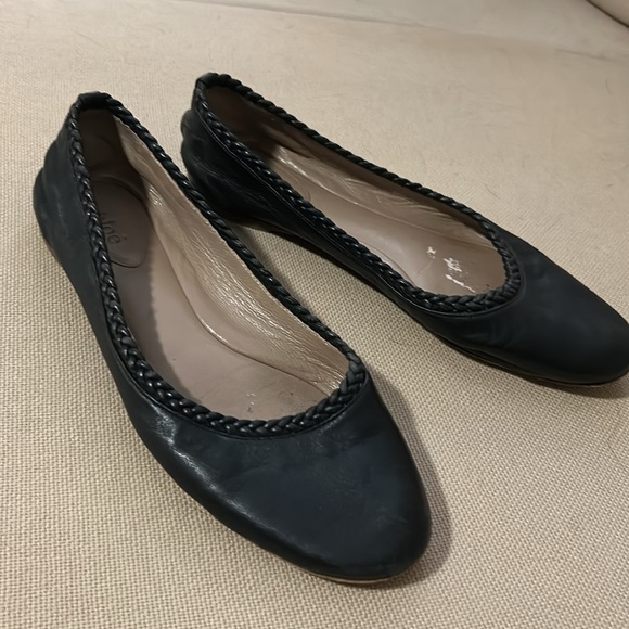 Chlöe leather ballet flats with woven detail - Picture 2 of 7